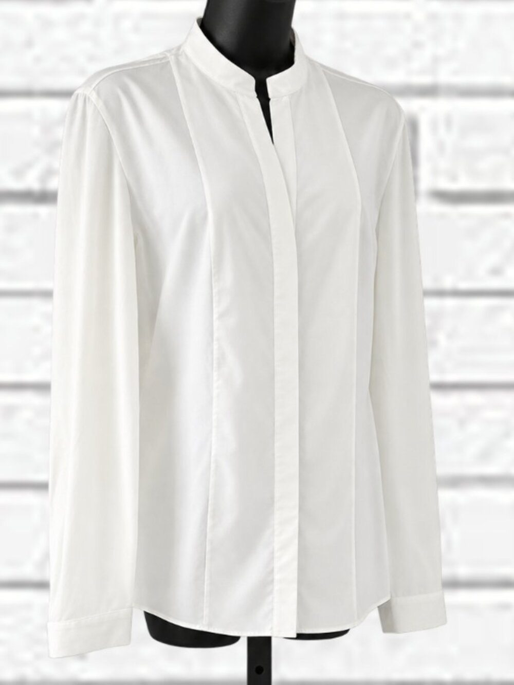 A-K-R-I-S- Punto | Mandarin Collar Long Sleeve Blouse